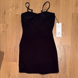 ALO Yoga Black Courtside tennis dress NWT
